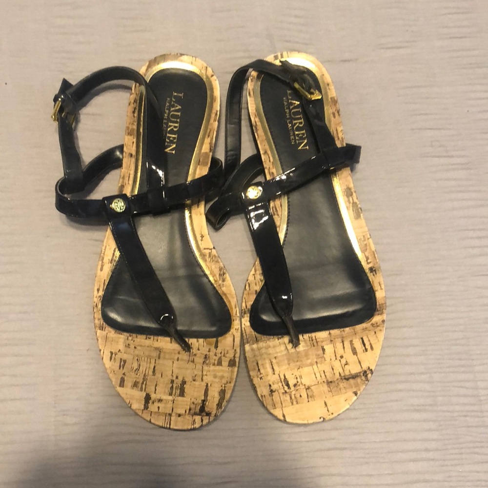 Ralph Lauren navy sandals sz 10